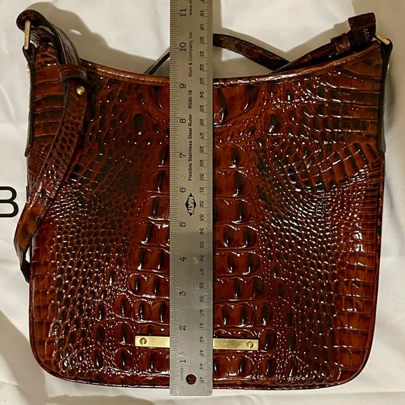 Brahmin Dark Brown Crocodile Crossbody Bag - Picture 7 of 7